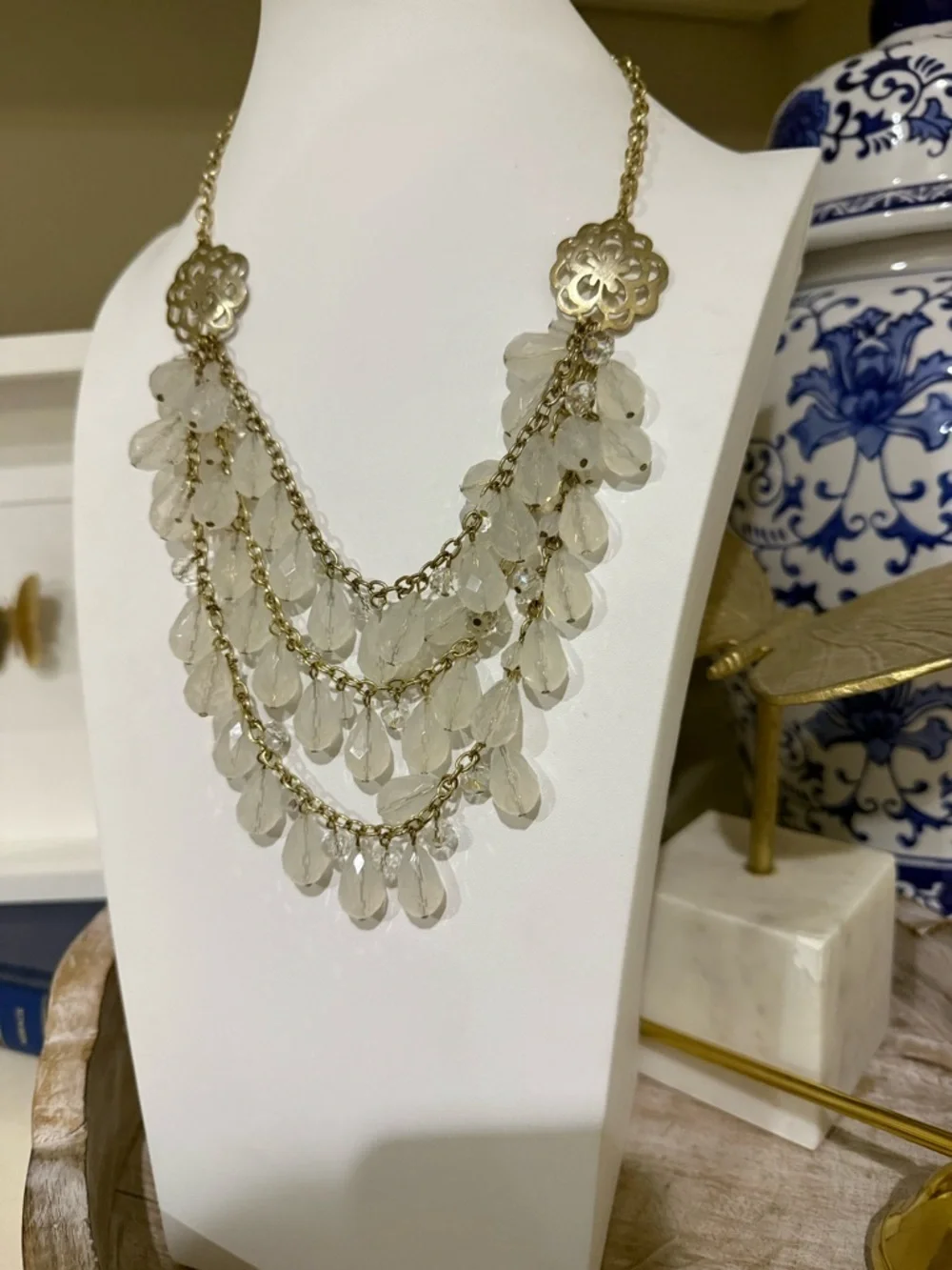 Statement Mutli-Layered Droplet Necklace